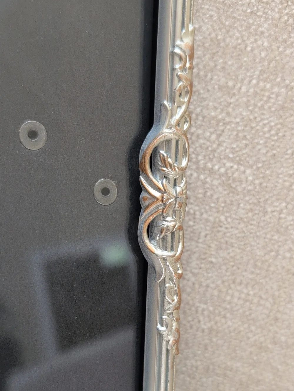 Ornate Silver Picture Frame - Elegant Vintage Home Accent - 5x7 Photo Opening